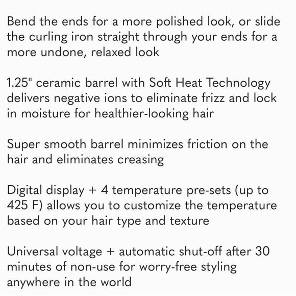 NWT Kristin Ess NanoBlack Curling Iron (1.25”) in its gorgeous box - Picture 9 of 16